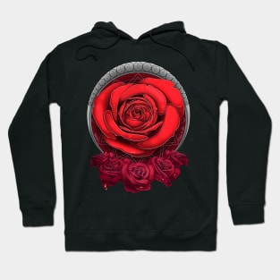 Gothic Red Rose Hoodie